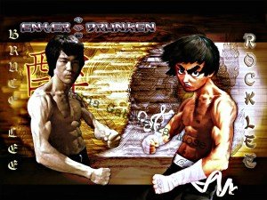 Bruce Lee vs. Rock Lee created by Maria Gabriella Mose